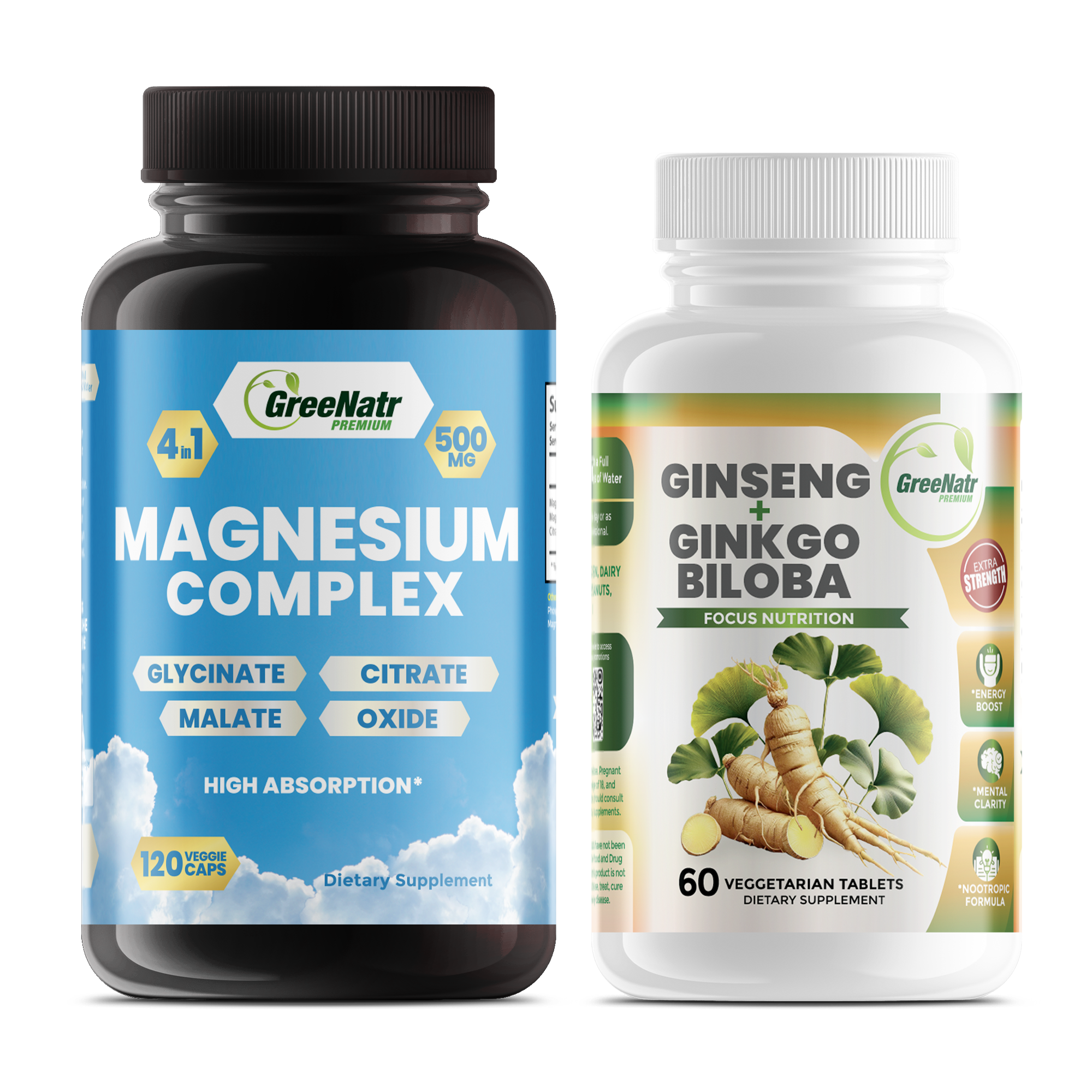 SLEEP & RELAX BUNDLE: Ginseng & Ginkgo Biloba + Magnesium Complex