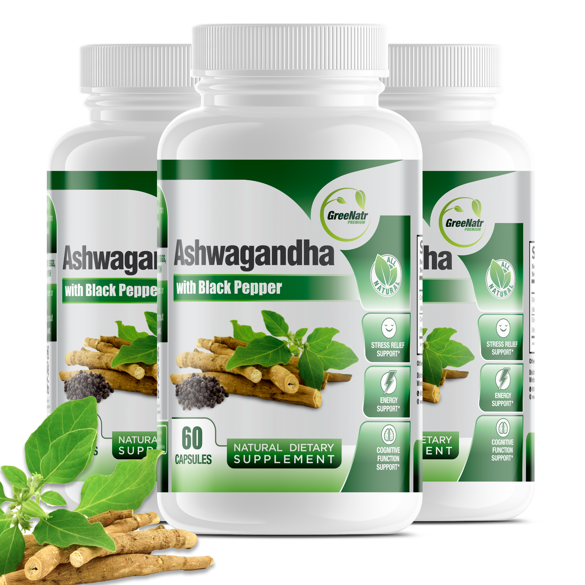Organic Ashwagandha with Black Pepper Mood Enhancement