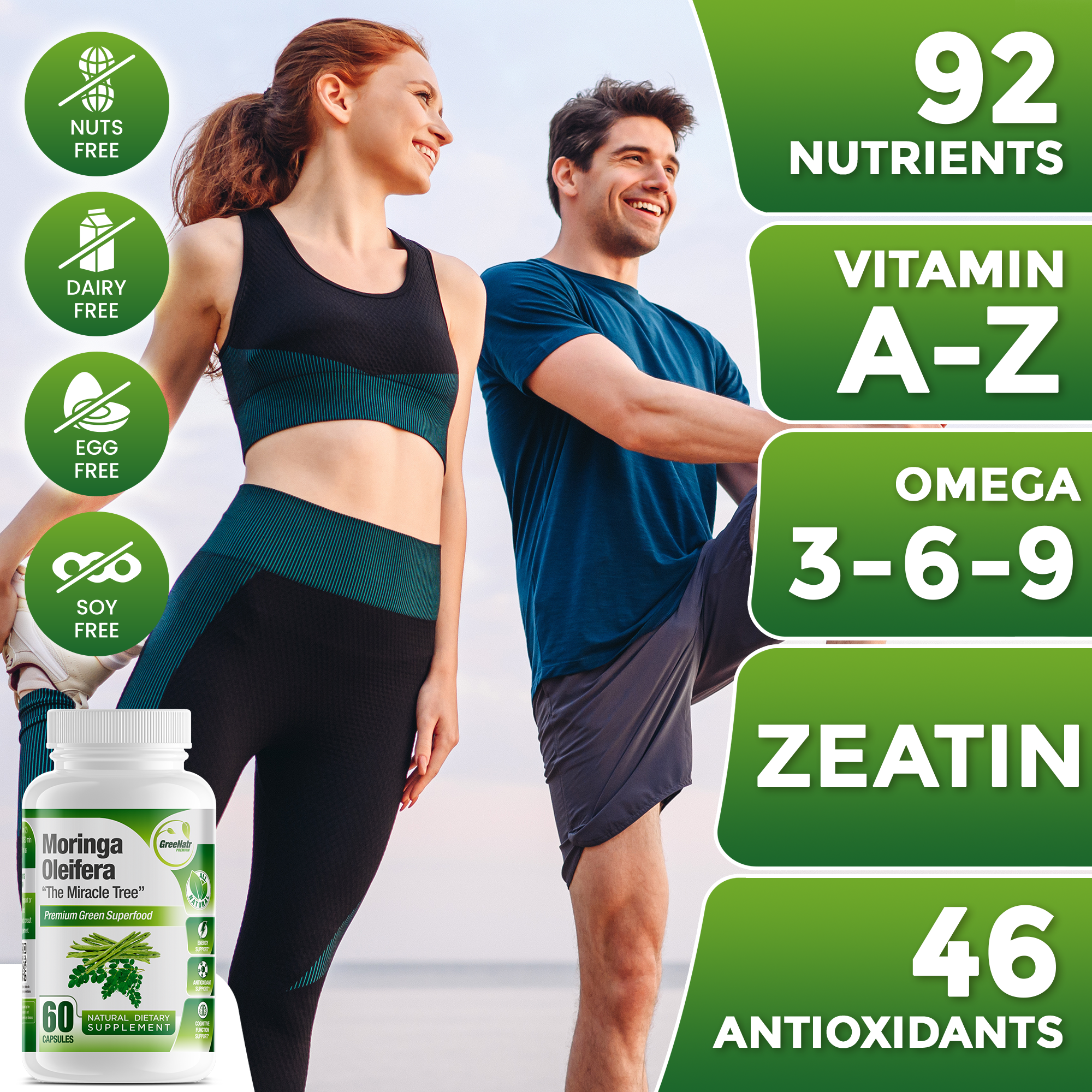 NUTRIENT RICH BUNDLE: Magnesium Supplement Plus Moringa Oleifera