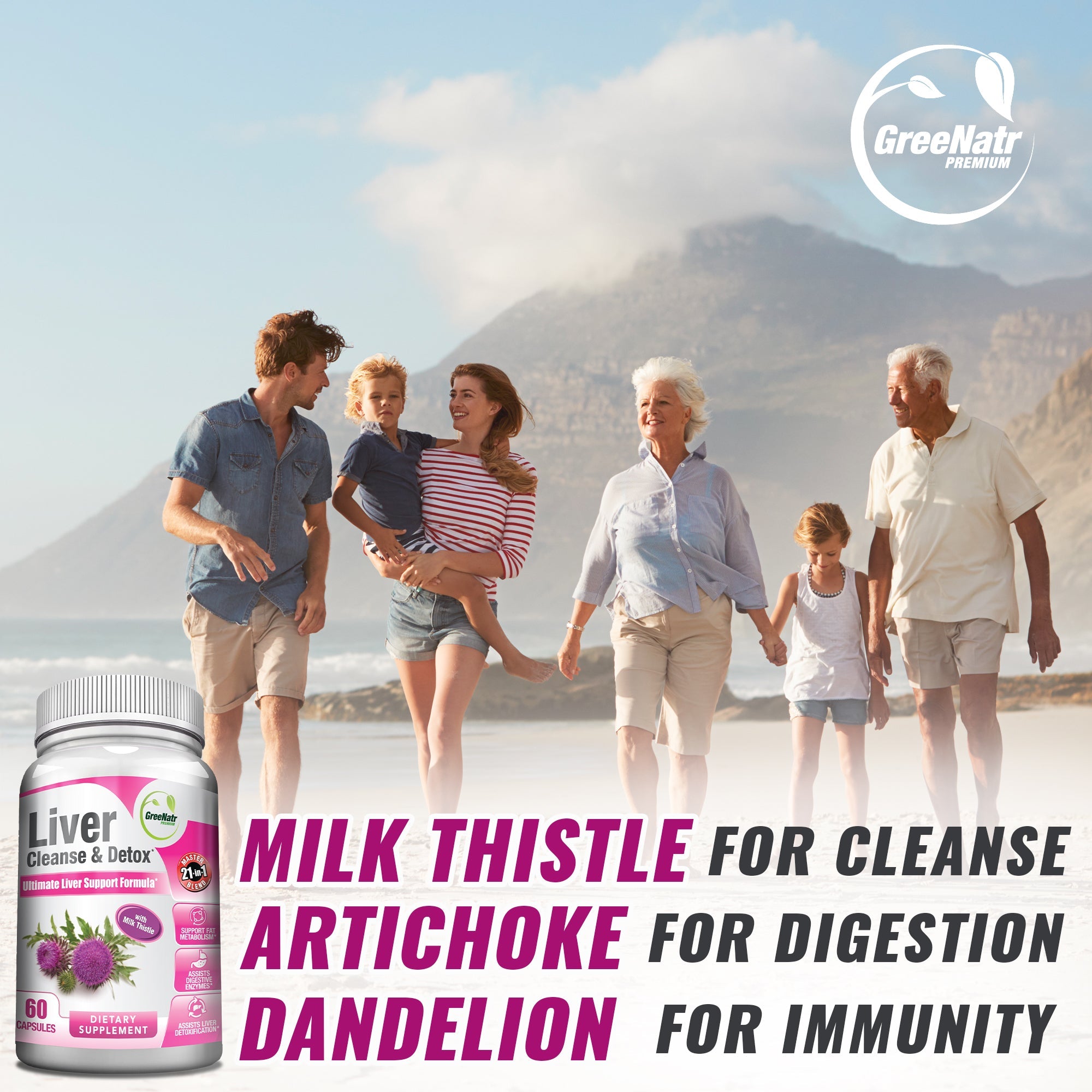 Liver Cleanse Detox & Repair Formula + Panax Ginseng & Ginkgo Biloba