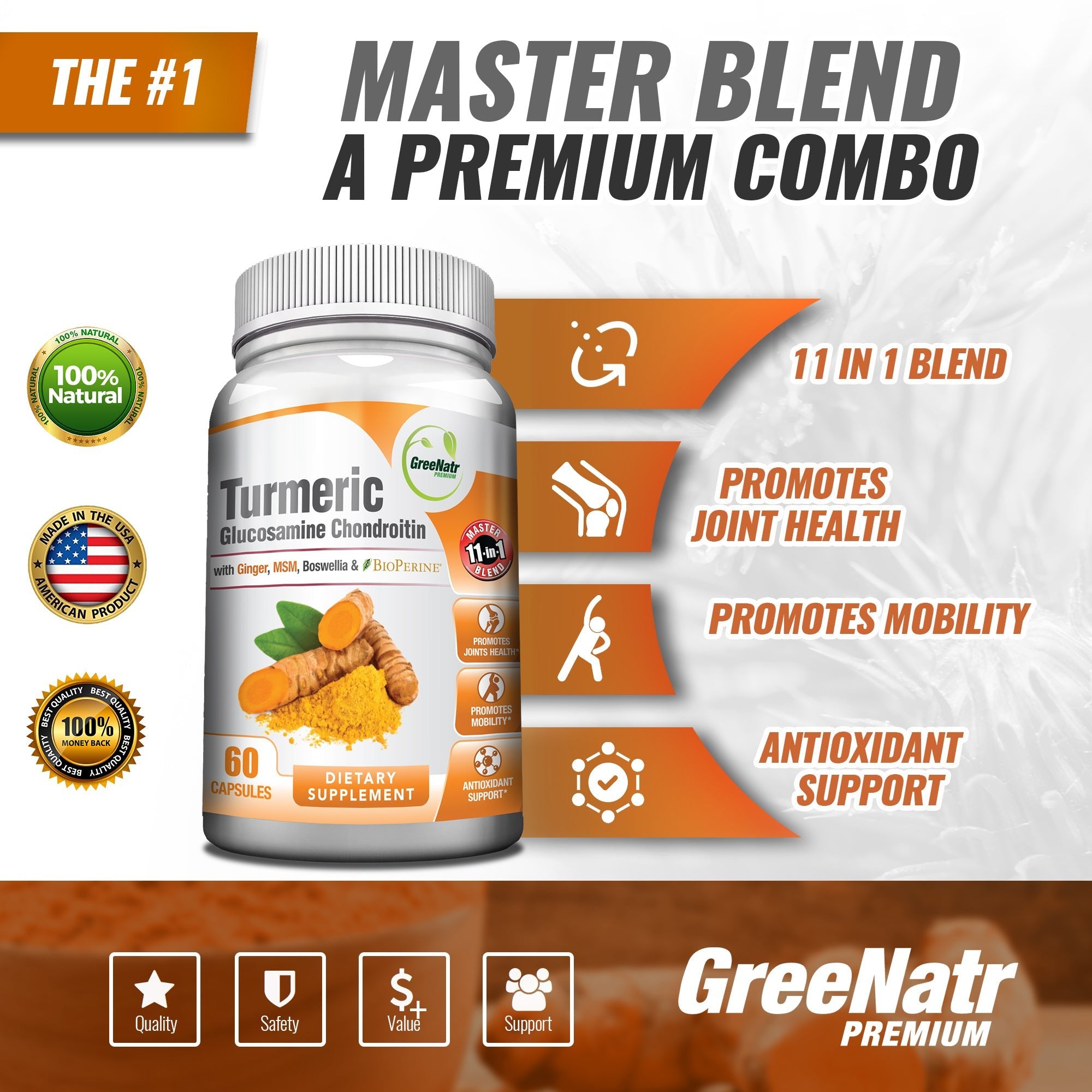 Turmeric Curcumin with Black Pepper - Joint Support Supplement