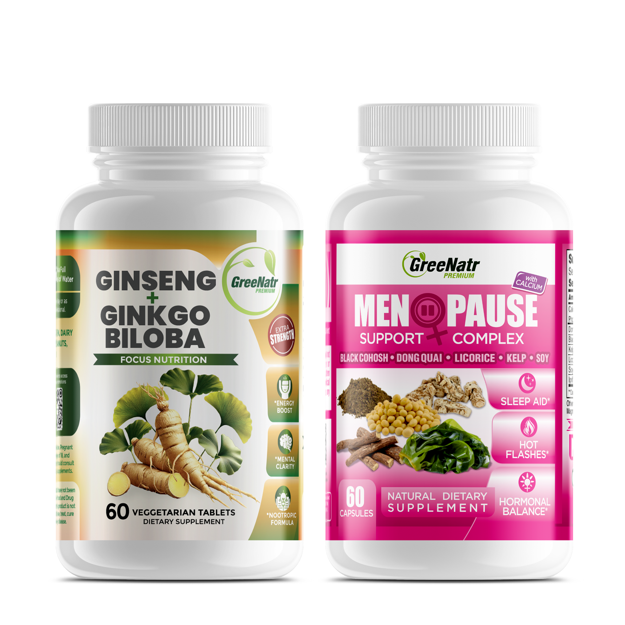 FEMALE WELLNESS BUNDLE: Menopause Support + Ginseng & Ginkgo Biloba