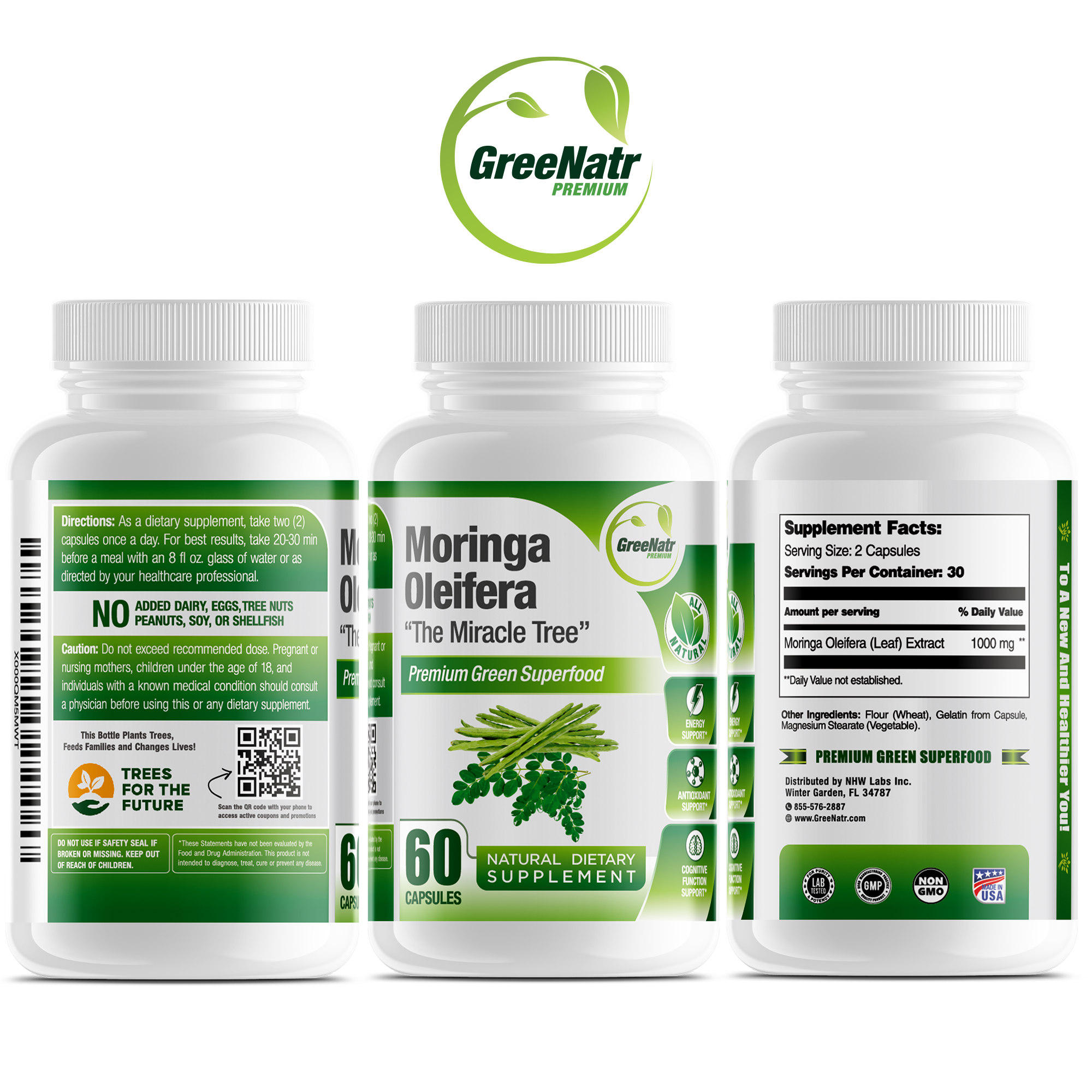 Moringa Oleifera Superfood Supplement (1000 mg)
