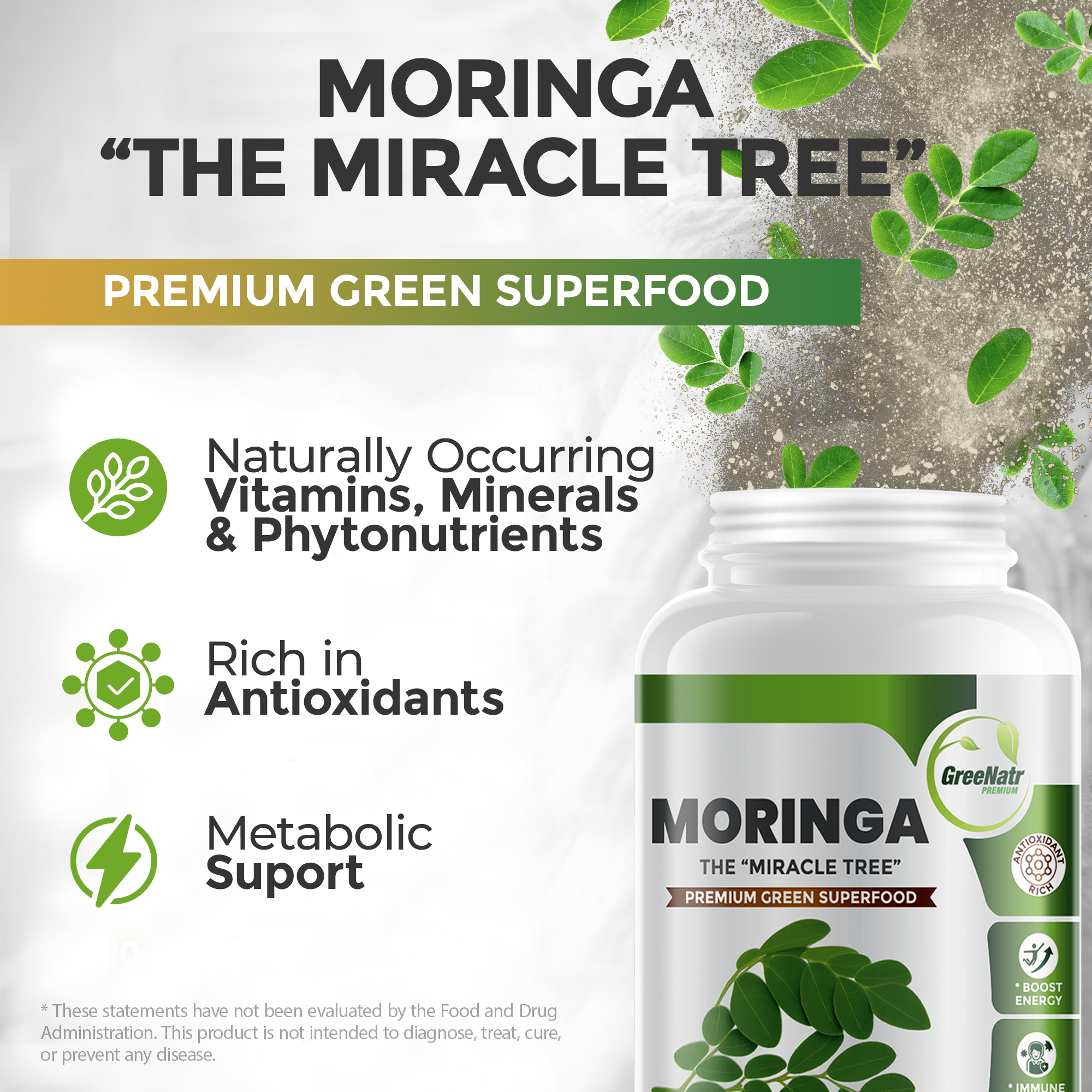 VITALITY AND STAMINA BUNDLE: Ginseng & Ginkgo Biloba + Moringa