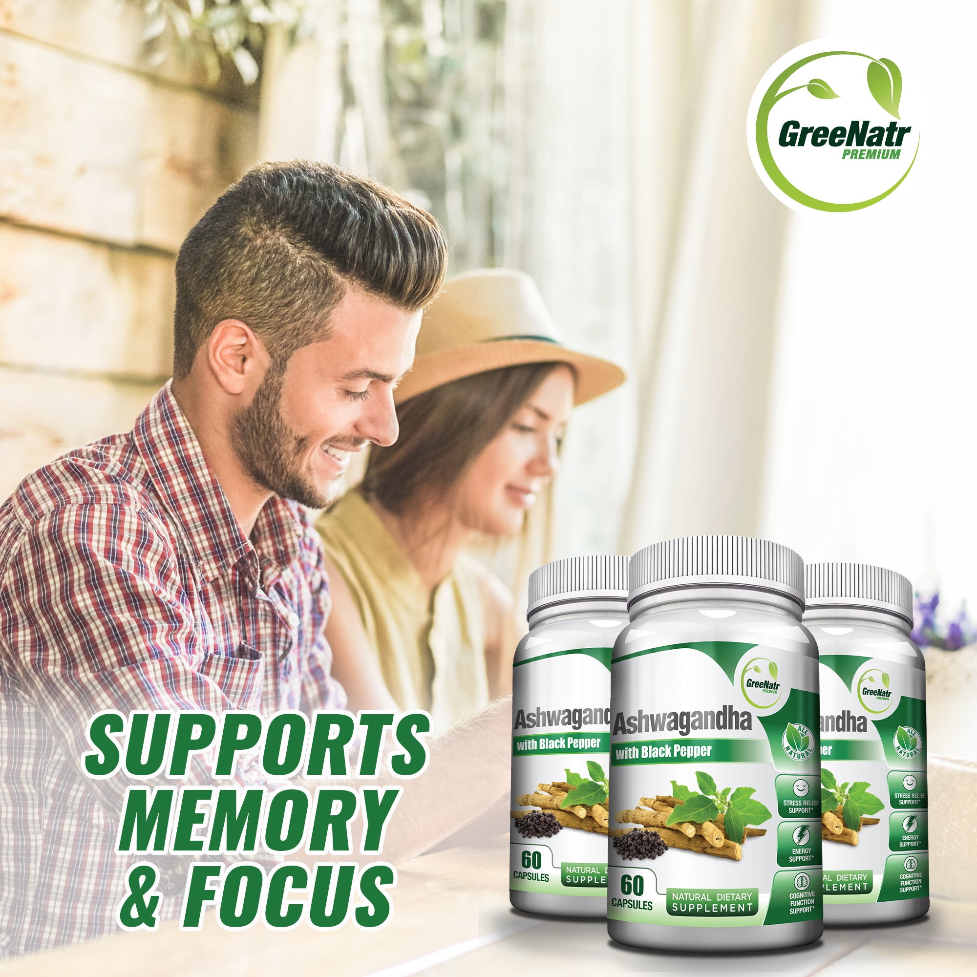 STRESS & ANXIETY BUNDLE: Ginseng & Ginkgo Biloba + Ashwagandha