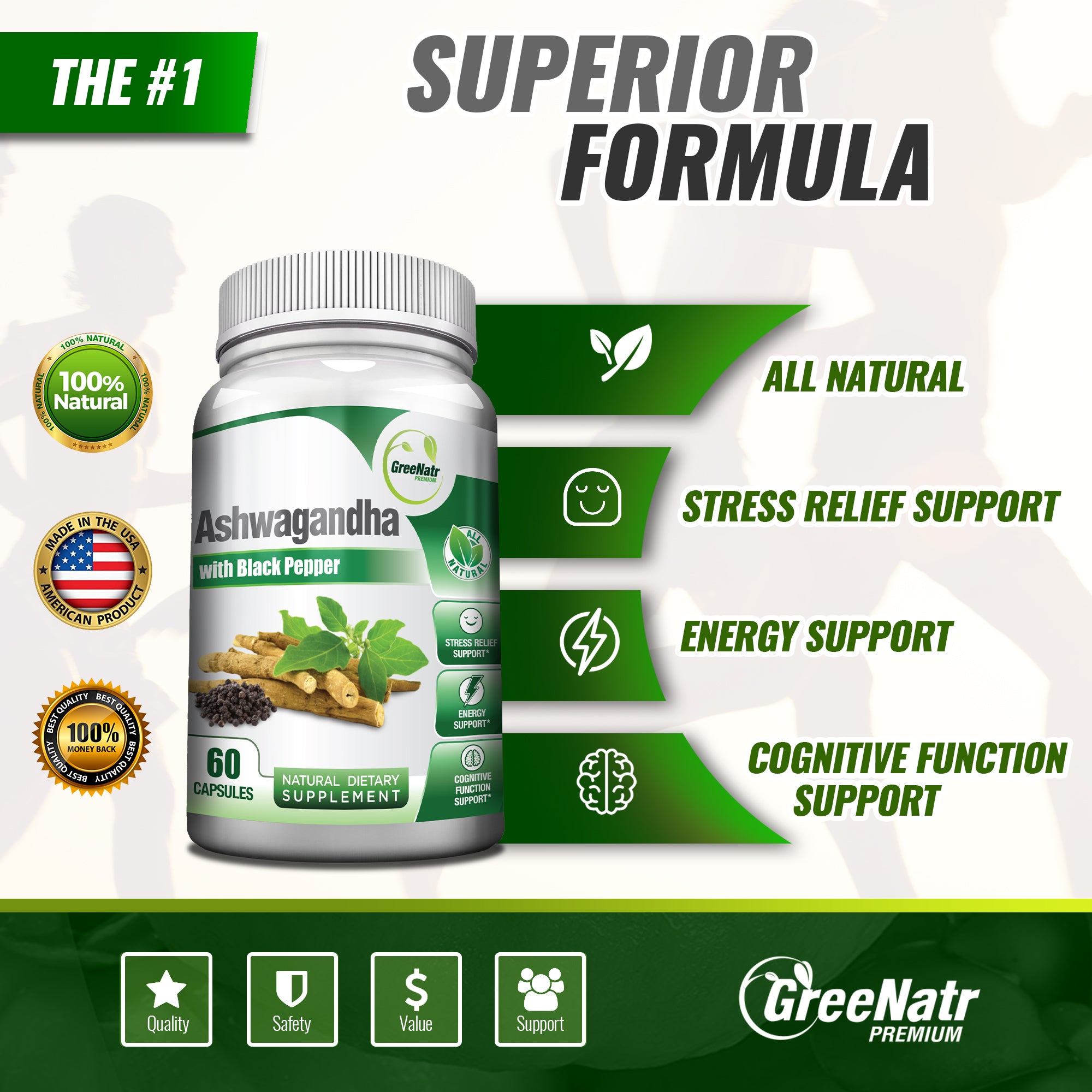 STRESS & ANXIETY BUNDLE: Ginseng & Ginkgo Biloba + Ashwagandha