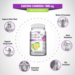 Pure Garcinia Cambogia Extract 1000mg 60% HCA