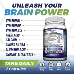 Neuro Food, Brain Supplement to Enhance Memory, Energy, Focus and Clarity