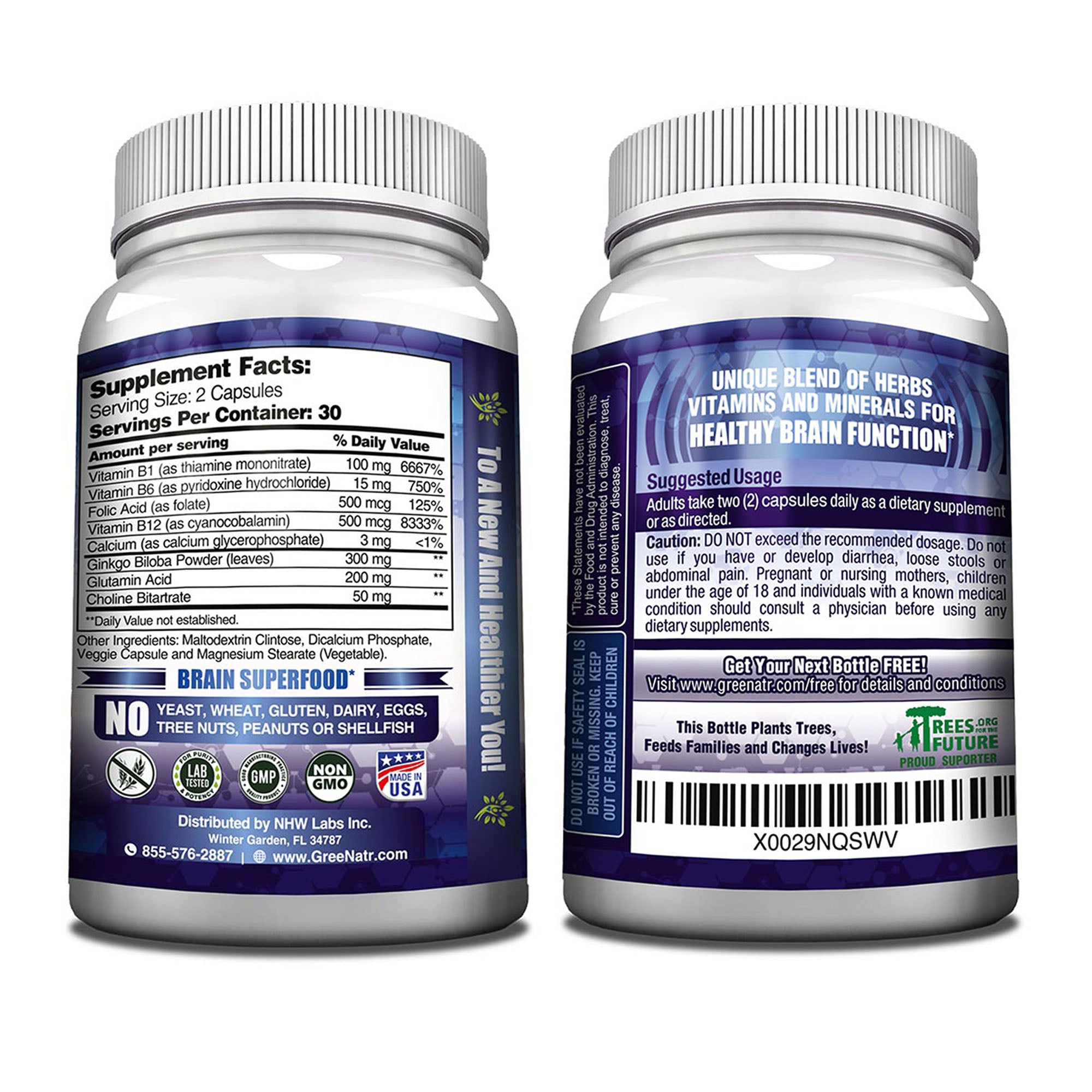 Brain Support Supplement Memory and Focus