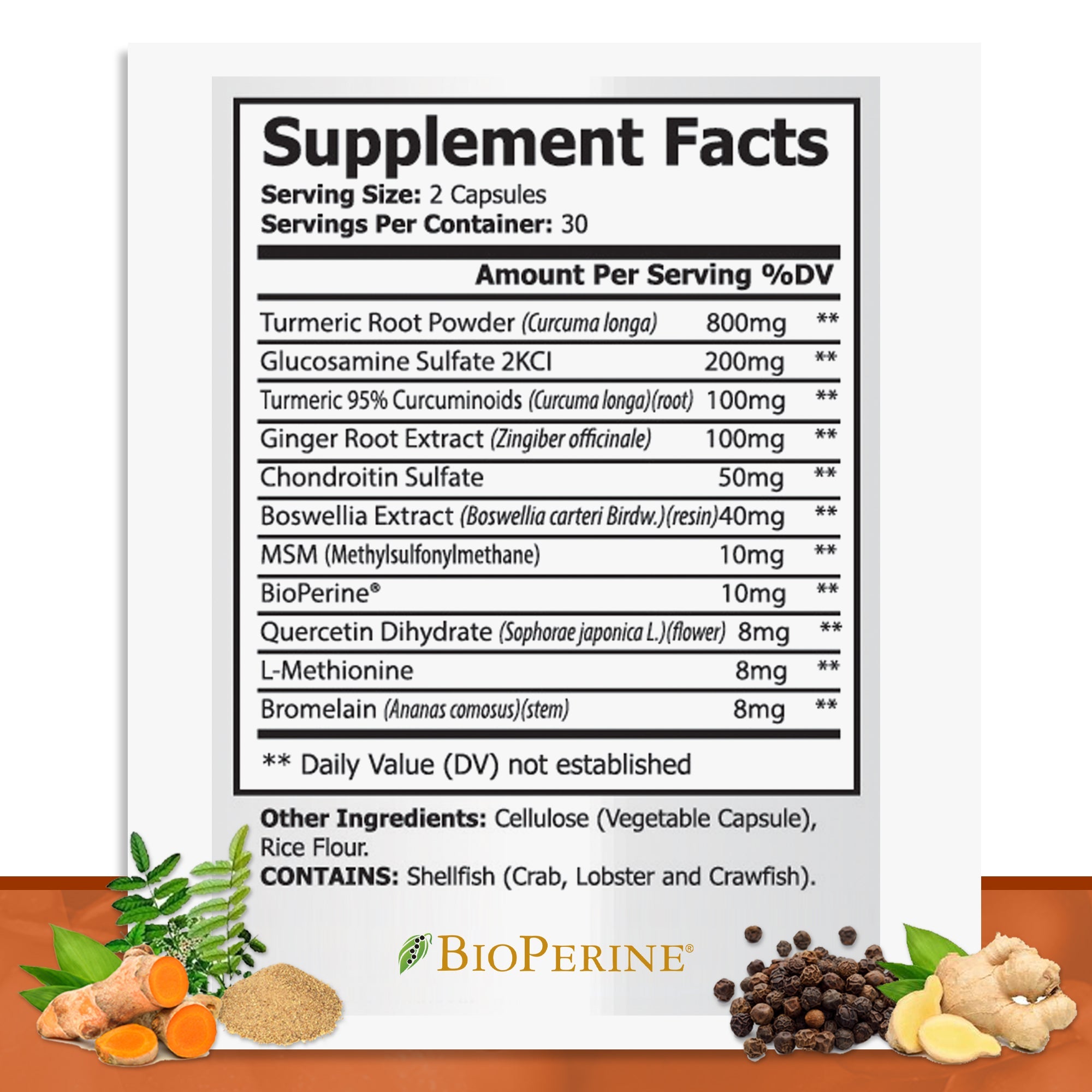 Turmeric Curcumin with Black Pepper - Joint Support Supplement